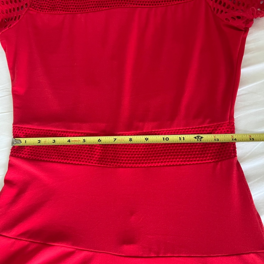 Michael Kors mesh A line dress - true red - Picture 6 of 9